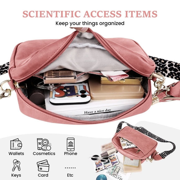 Small crossbody shoulder bag messenger phone bag wallet purse - Picture 8 of 12